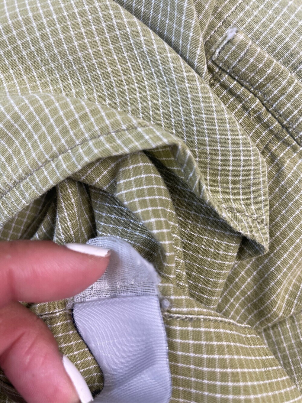 Orvis Trout Bum Men's L Fishing Shirt Green Check Vented Long Sleeve - Picture 7 of 9